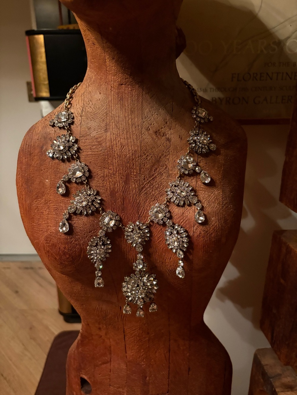 Crystal Statement Necklace - Silver Sparkle